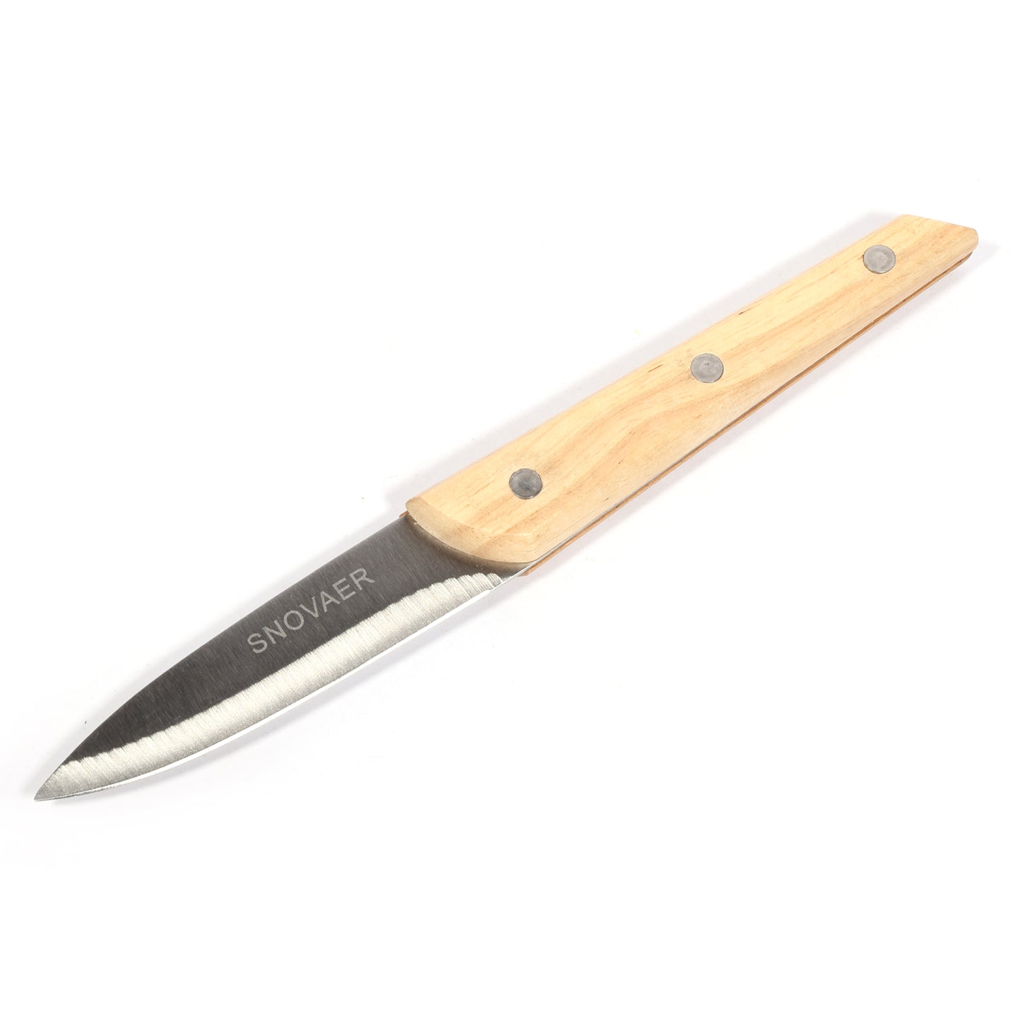 SNOVAER 3.5 Inch Paring Knife, Small Kitchen Knife -Stainless Steel - Ergonomic Wood Handle