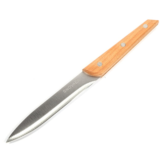 SNOVAER 5 Inch Kitchen Utility Knife, Ultra Sharp High Carbon Stainless Steel Knife for Fruit and Vegetable Cutting with Wooden Handle