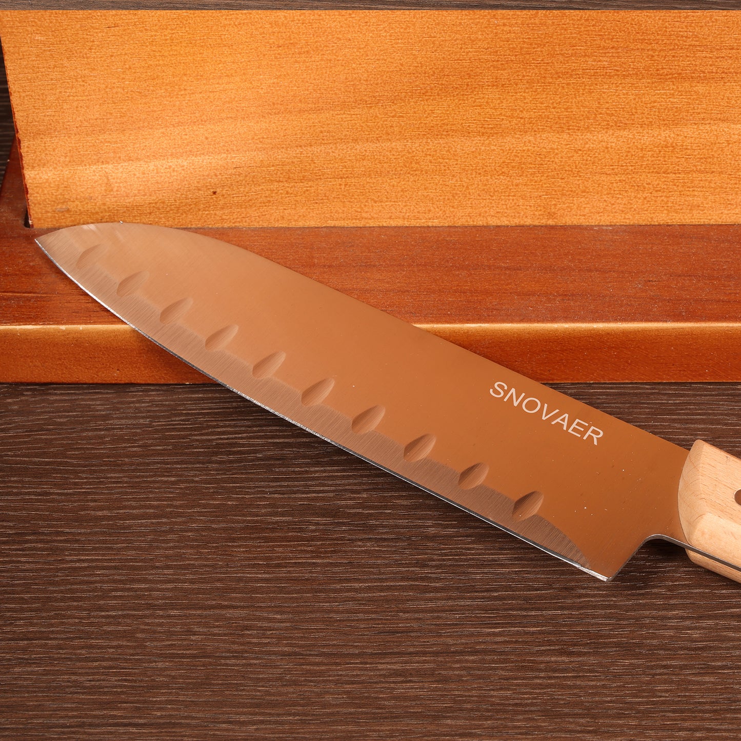 SNOVAER 7 Inch Santoku Knife, Ultra Sharp Kitchen Knife